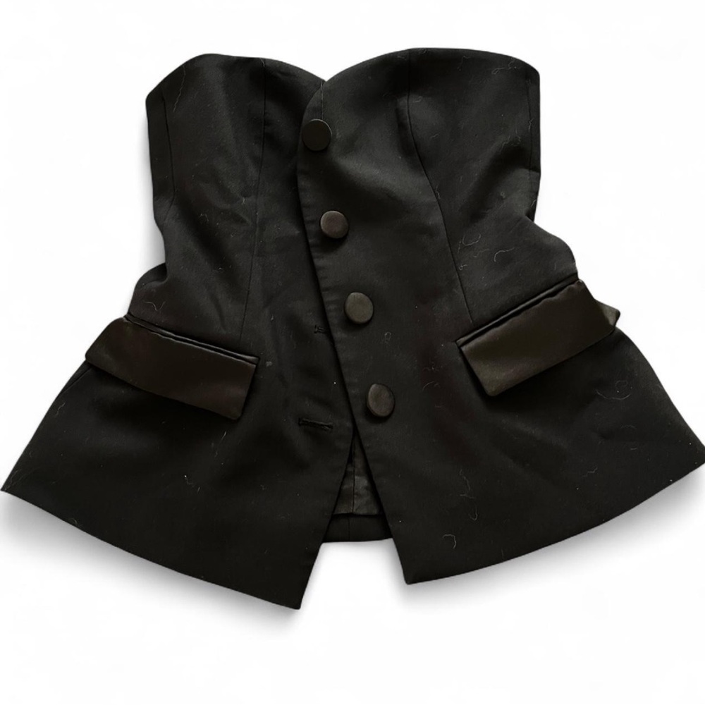 Zara Black Strapless Vest